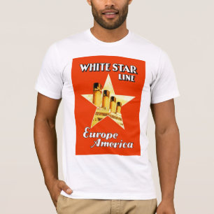 Camiseta Linha branca da estrela