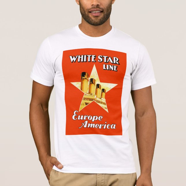 Camiseta Linha branca da estrela (Frente)