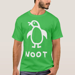 Camiseta Linha branca SPortrait Penguin Gráfico mínimo
