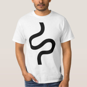 Camiseta Linha Curvy 02 - Preto em Branco