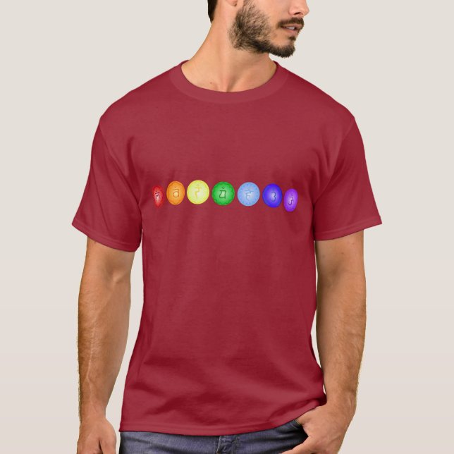 Camiseta Linha de 7 Chakras (Frente)