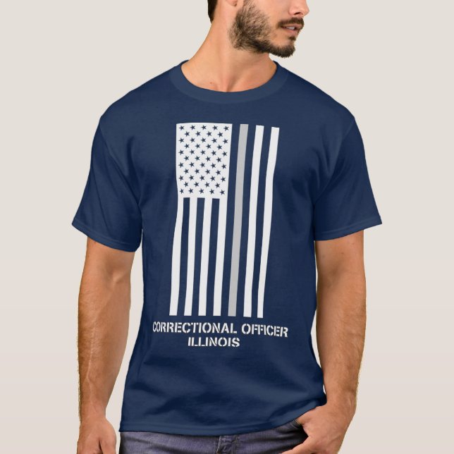 Camiseta Linha de Cinzas Finas do Oficial Correto de Illino (Frente)