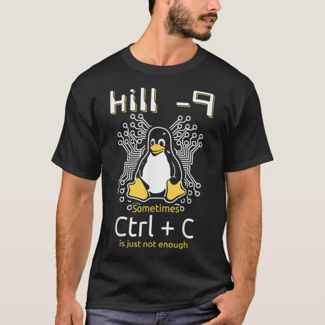 Camiseta Linha De Comando No Processo De Extremidade De Lin (Frente)