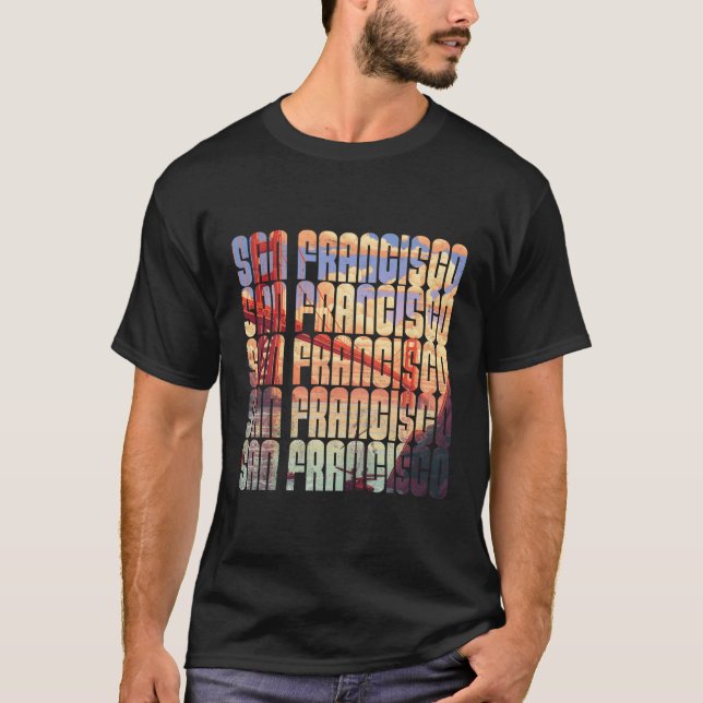 Camiseta Linha de costa da ponte Ouro Icônica de São Franci (Frente)