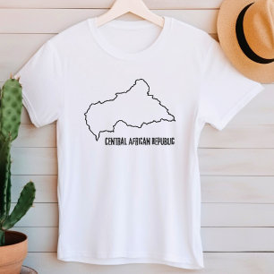 Camiseta Linha de Estrutura do Mapa de Países da República