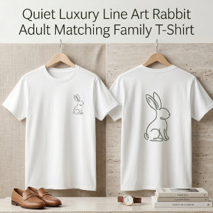 Camiseta Linha de Luxo Silencioso Arte Coelho Adulto Corres