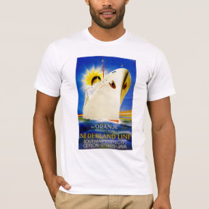 Camiseta Linha de Nederland do ~ de Oranje