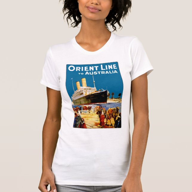 Camiseta Linha de Oriente a Austrália (Frente)