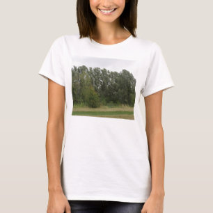 Camiseta Linha de Paisagem das Árvores de Mangueira Ladrilh
