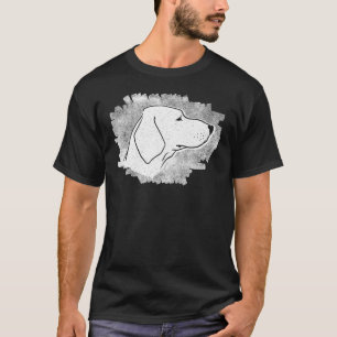 Camiseta Linha de perfil de ponteiro abreviado alemão Art20