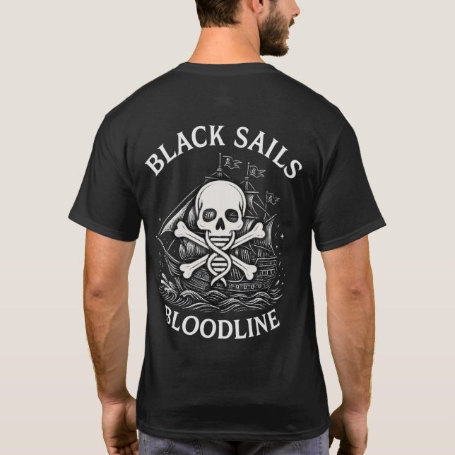 Camiseta Linha de Sangue Black Sails - T-Shirt Pirata (Verso)
