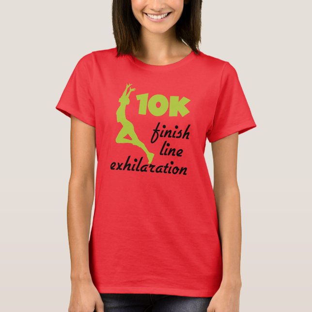Camiseta Linha de Término Verde de 10.000 (Frente)