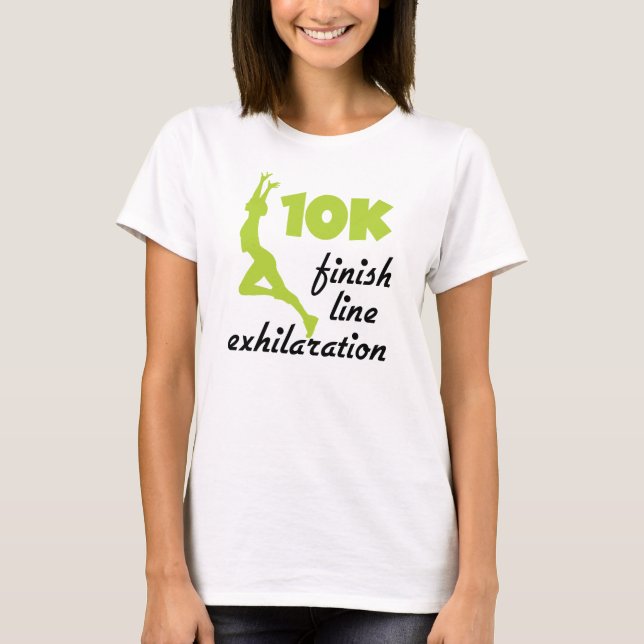 Camiseta Linha de Término Verde de 10.000 (Frente)