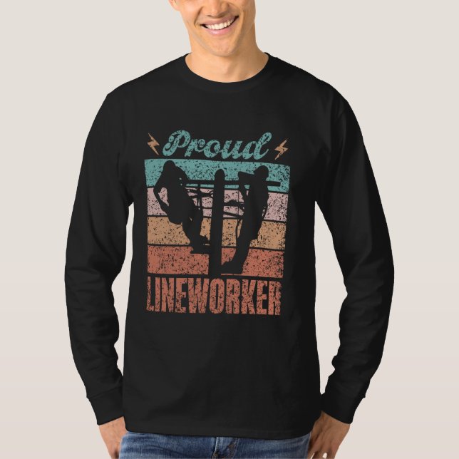 Camiseta Linha de Trabalho Lineman Lineman Lineworker Orden (Frente)