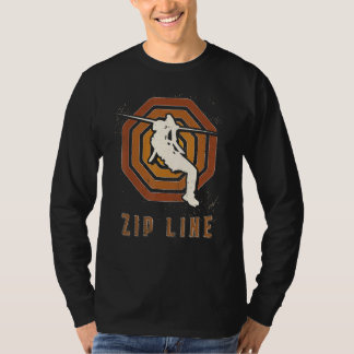 Camiseta Linha de Zip Vintage Retro Clássico Esporte Amor