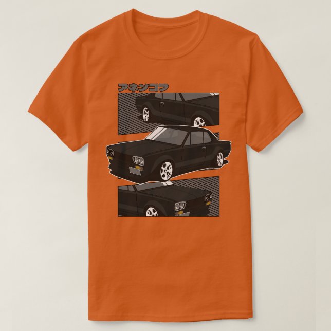 Camiseta linha do horizonte 2000 gtr hakosuka (Frente do Design)