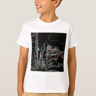 Camiseta Linha do horizonte colorida em Manhattan