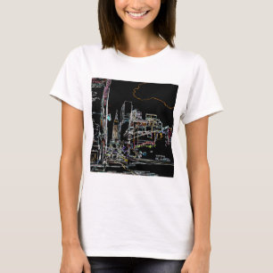 Camiseta Linha do horizonte colorida em Manhattan