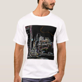 Camiseta Linha do horizonte colorida em Manhattan