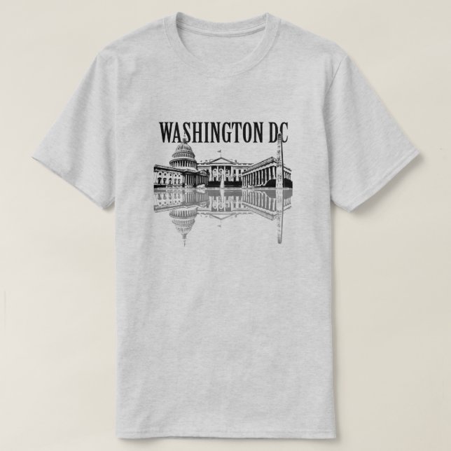 Camiseta Linha do horizonte de marcos do Washington Dc (Frente do Design)