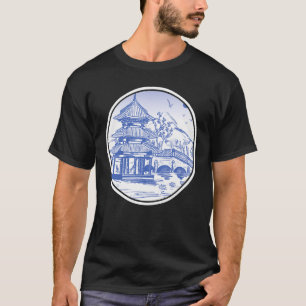 Camiseta Linha do Jardim Japonês Templo Japão Estética Japo