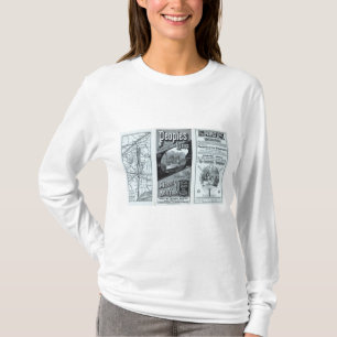Camiseta Linha dos povos do mapa de navios