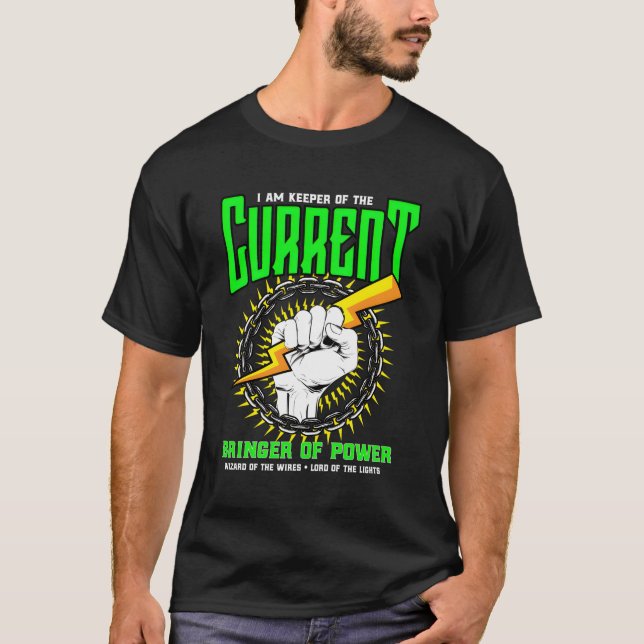 Camiseta Linha Elétrica de Engenheiro Elétrico (Frente)