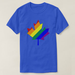 CAMISETA LINHA EM CAMADAS DE FOLHA DE MAPA DE RAINBOW