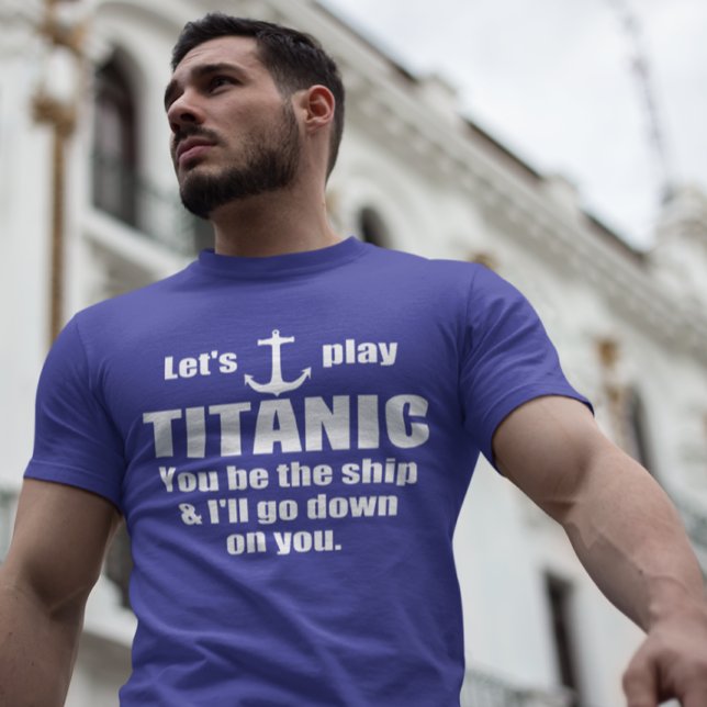 Camiseta Linha Engraçada de Recolha: Titanic de Reprodução  (Criador carregado)