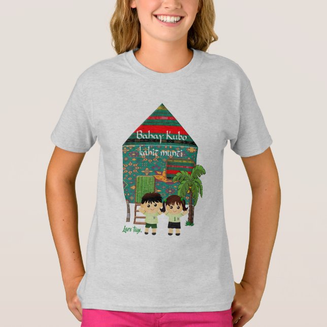 Camiseta Linha Hugot "Laro tayo", Bahay Kubo, Filipinas (Frente)