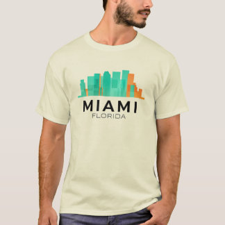 Camiseta Linha Mínima de Cidade de Miami Florida