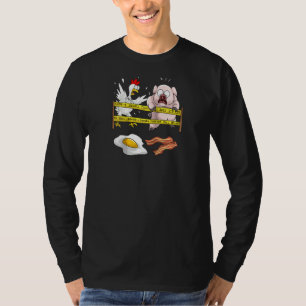 Camiseta Linha Policial Bonita Não Atravessa Frango Engraça