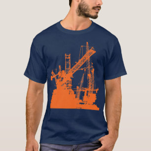 Camiseta Linha Skyline do Operador de Construção de Carguei