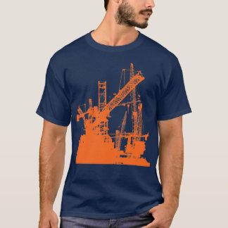 Camiseta Linha Skyline do Operador de Construção de Carguei