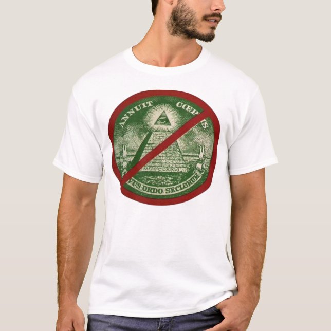 Camiseta Linha t-shirt de ANTI-ILLUMINATI para homens (Frente)