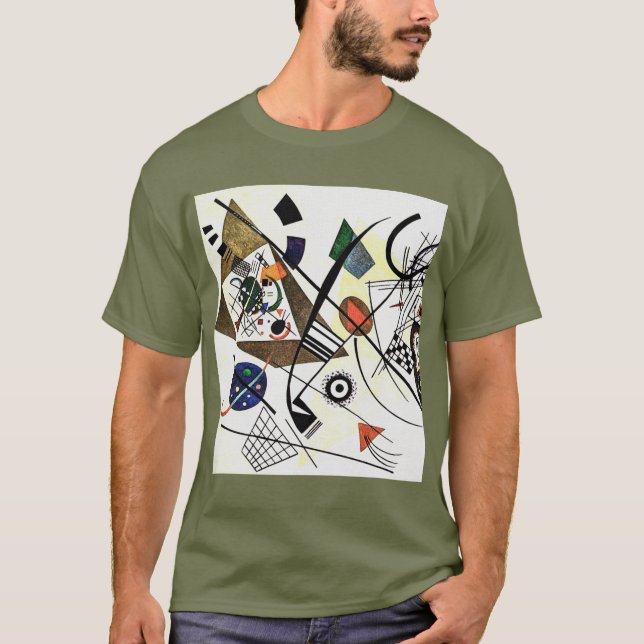 Camiseta Linha transversal - Kandinsky (Frente)