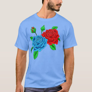Camiseta Linha Vermelha Azul Fino Para Homens Da Polícia