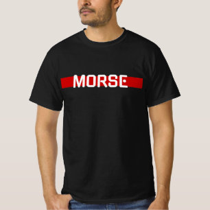 Camiseta Linha Vermelha do Código Morse - Rádio Amador