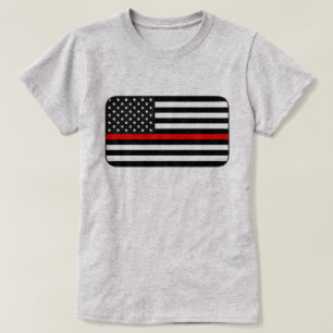Camiseta Linha vermelha fina bandeira americana