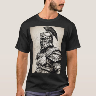 Camiseta Linhagem Realista da Tatuagem do Gladiador Romano 