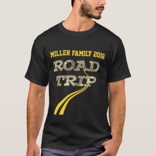 Camiseta Linhas amarelas personalizadas viagem por estrada