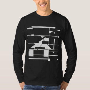 Camiseta Linhas brancas formam design abstrato tipo mapa de