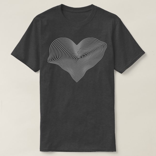 Camiseta linhas cardíacas design 1 (Frente do Design)