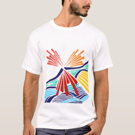 Camiseta Linhas Coloridas Abstratas | Geom Moder