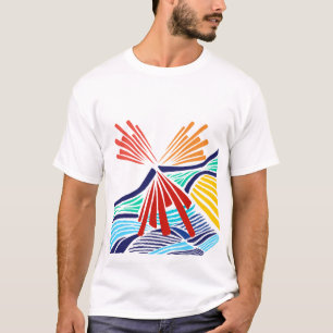Camiseta Linhas Coloridas Abstratas    Geom Moder