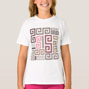 Camiseta linhas coloridas artísticas abstratas modernas