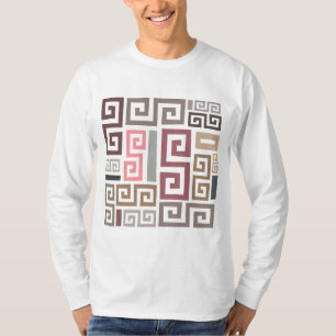 Camiseta linhas coloridas artísticas abstratas modernas