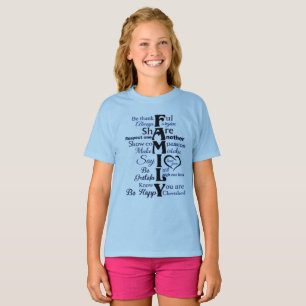 Camiseta Linhas da família T-Shirt