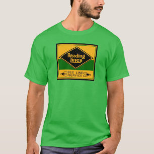 Camiseta Linhas de estrada de ferro da leitura, linha