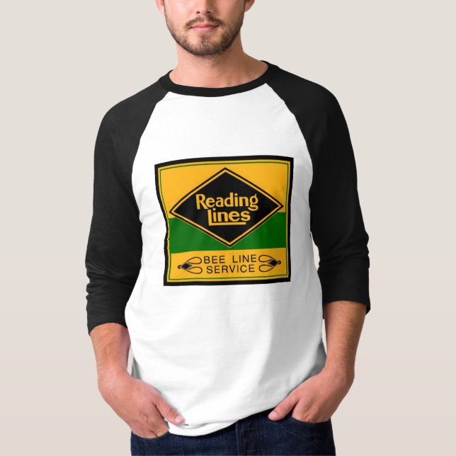 Camiseta Linhas de estrada de ferro da leitura, linha (Frente)